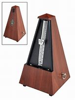 Maelzel Wittner Pyramid  Plastic Metronome - Mahogany Grain #845111