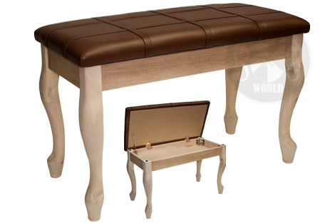 ACE 20 1F -Unfinished With Brown Padded Top (Curved Legs)