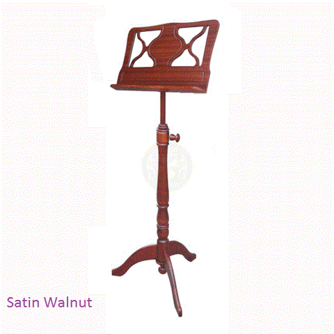AMADEUS TRIPOD WOODEN MUSIC STAND (Satin Walnut)