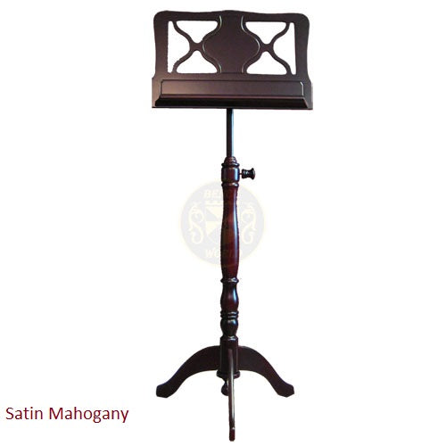 AMADEUS TRIPOD WOODEN MUSIC STAND (Satin Mahogany )
