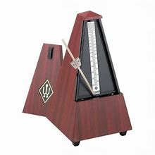 Maelzel Wittner Pyramid  Plastic Metronome With BELL- Mahogany Grain #855111