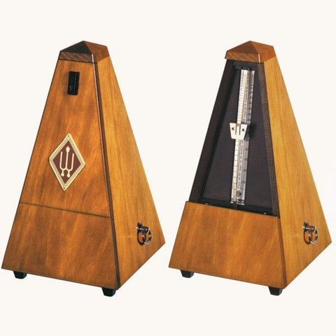 Wittner Pyramid Wooden Metronome w/Bell Walnut, Matte Silk #813m