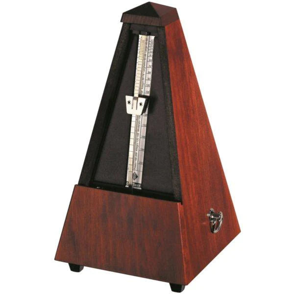 Wittner Pyramid Wooden Metronome -  Mahogany Matte Silk without Bell  #801m