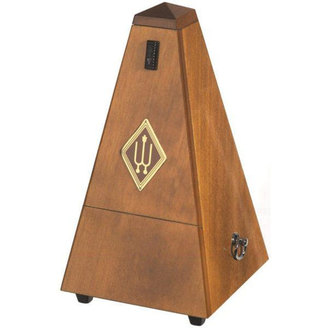 Wittner Pyramid Wooden Metronome -Walnut Matte Silk without Bell  #803m