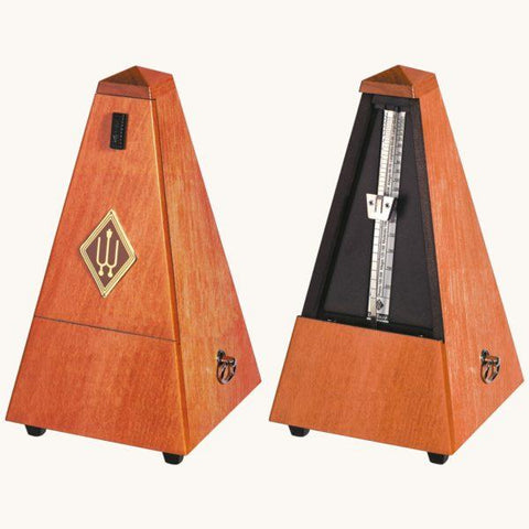 Wittner Pyramid Wooden Metronome w/Bell Walnut, High Gloss  813