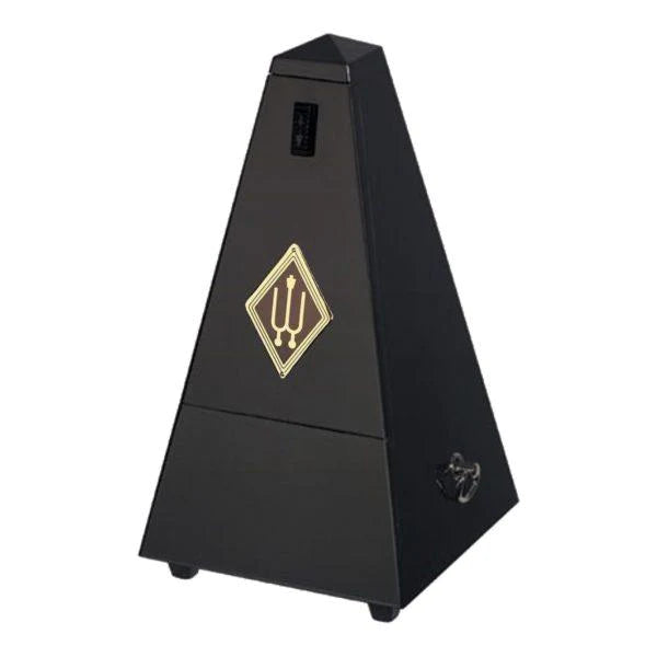 Wittner Pyramid Wooden Metronome w/Bell , High Gloss Black (Ebony)  816