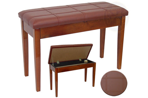 ACE 20 1C 30" PADDED LEATHERETTE TOP WITH STORAGE - Polished Walnut