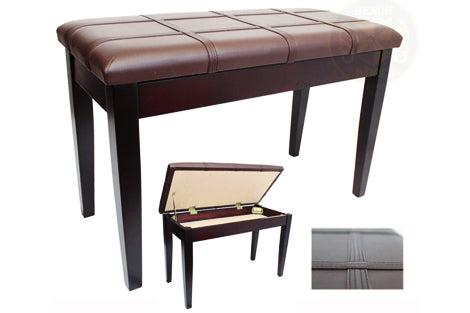 ACE 20 1C 30" PADDED LEATHERETTE TOP WITH STORAGE - Satin Mahogany
